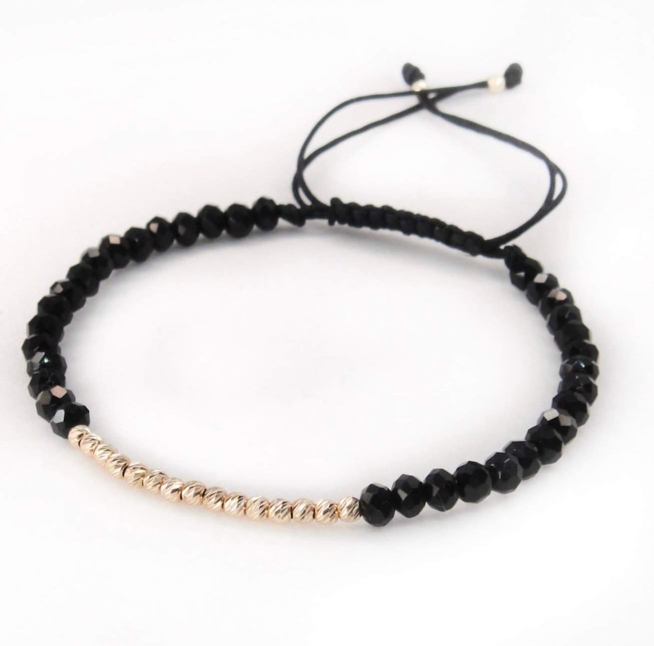 screenshot-2 Bratara cu 17 bilute de 2.5mm din aur 14k si cristale - imagine 1