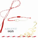 Martisor bratara din argint 925 – inima dubla si bilute