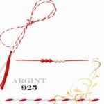 Martisor bratara din argint 925 - perle si biluta