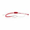 Martisor bratara din argint 925 – inima dubla si bilute - imagine 2