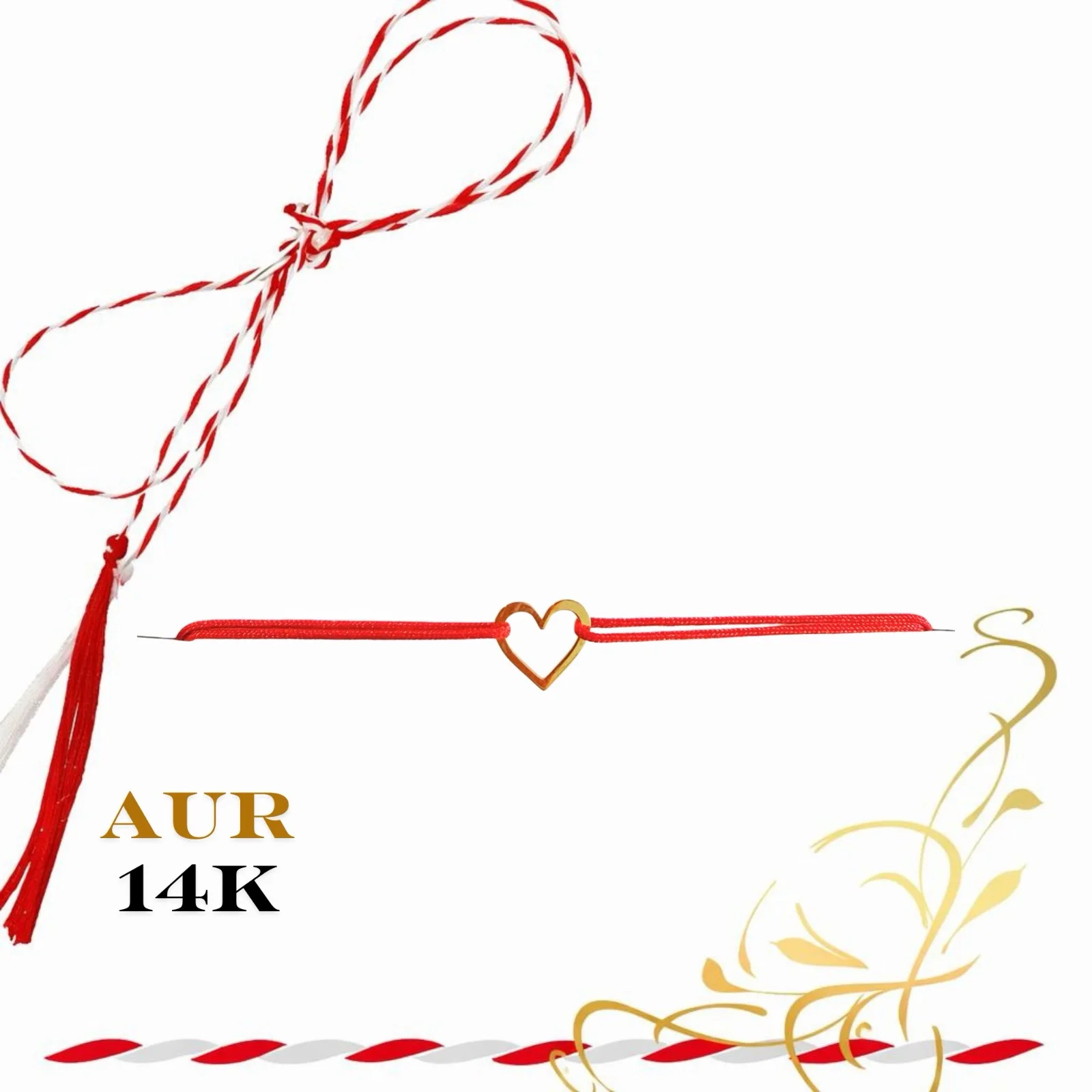 4c023a7e-6a93-485a-8958-c5ad0d9c20dd Martisor bratara din aur 14K - Inima 2 - imagine 1