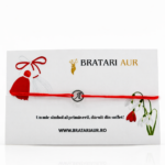 Martisor bratara cu snur si initiala argint 925 - la alegere