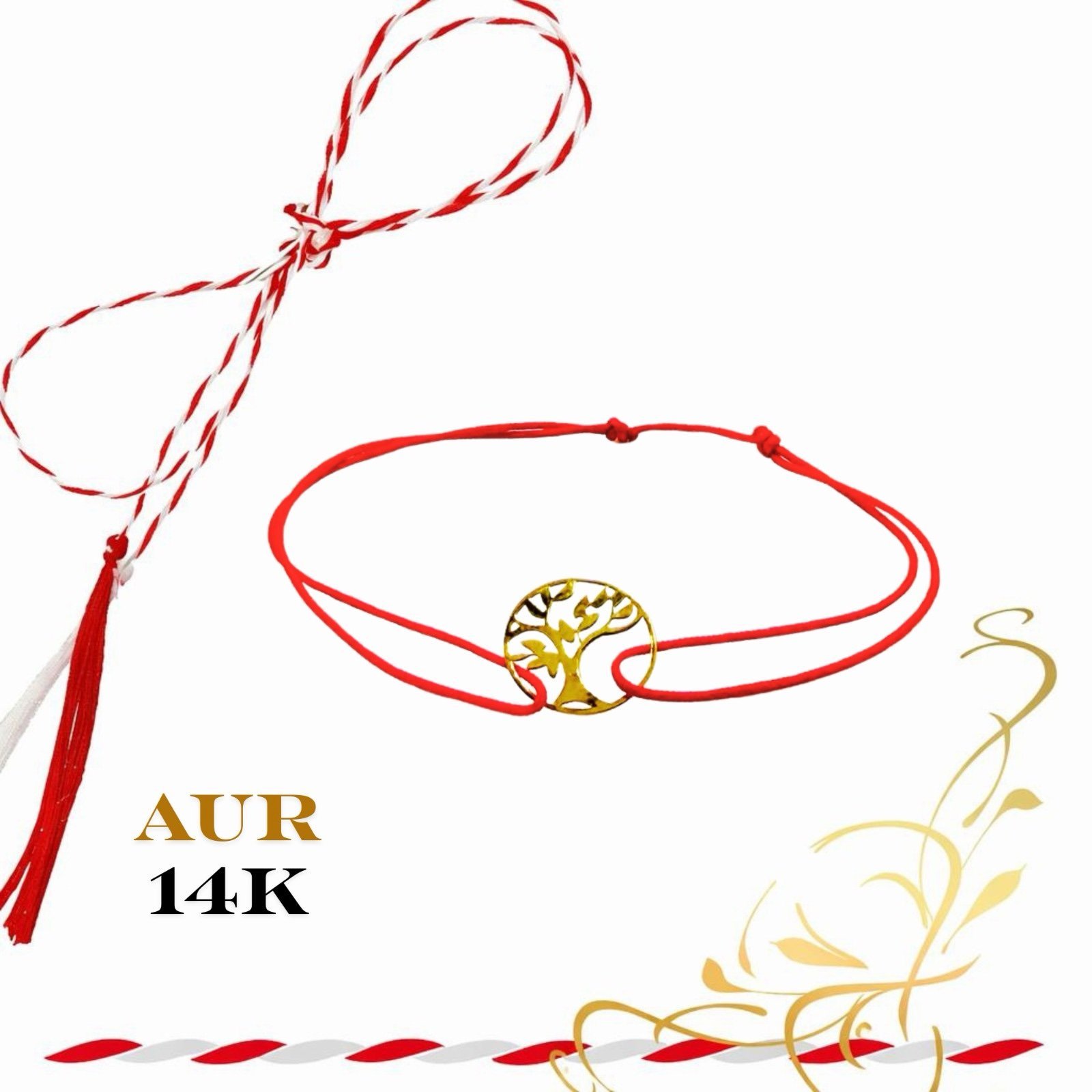 ca7ecf1f-1fe3-435f-b73a-bf5c8f2af376.jpeg Martisor bratara din aur 14K - Pomul vietii - imagine 1