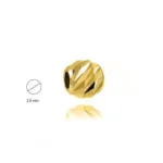 Bile striate de 2.5mm din aur 585 14k engross