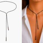 Choker cu snur si bilute din aur 14k