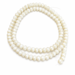 Sirag cristale rondele fatetat 4x3mm - alb