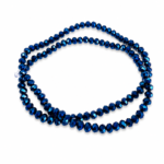 Sirag cristale rondele fatetat 4x3mm - albastru metalizat